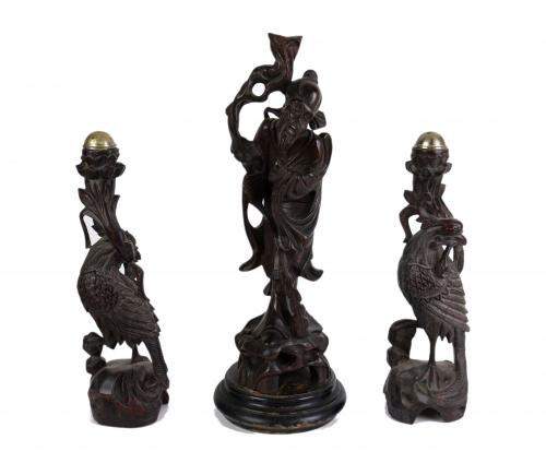 LOTE DE TRES FIGURAS DE PALOROSA