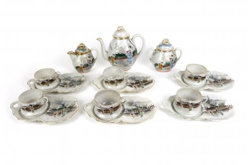 JUEGO DE TE EN PORCELANA JAPONESA