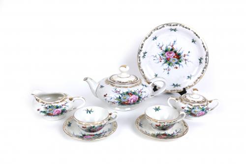 JUEGO DE TE EN PORCELANA DE LOS AÑOS 40