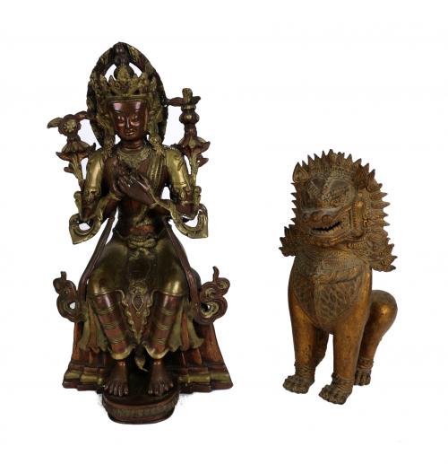 DOS FIGURAS EN BRONCE DE LA INDIA