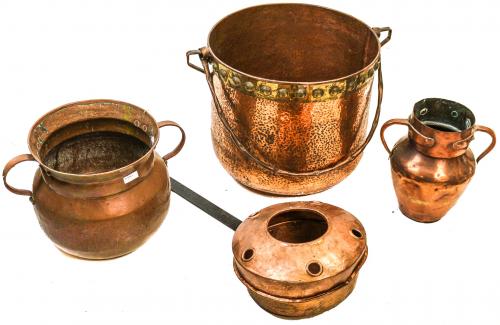 LOTE VARIADO DE OBJETOS DE COBRE