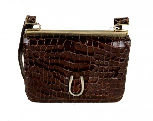 BOLSO EN PIEL DE COCODRILO