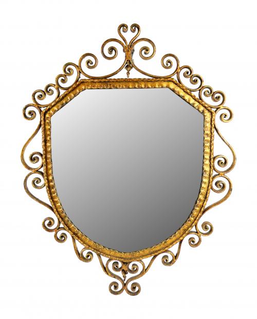 ESPEJO DE PARED DE MEDIADOS DE SIGLO XX