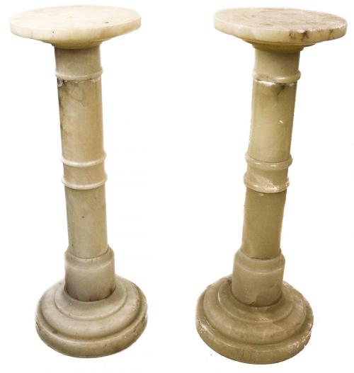 PAREJA DE COLUMNAS DE ALABASTRO