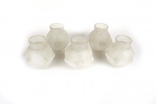 CONJUNTO DE CINCO TULIPAS EN CRISTAL