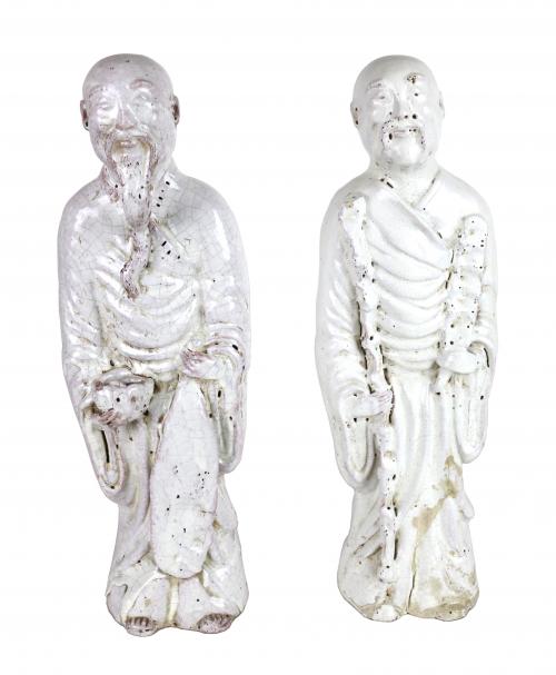 PAREJA DE FIGURAS EN GRES ESMALTADO