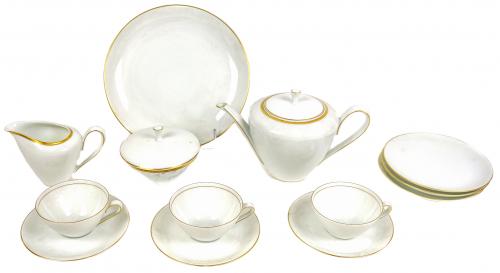 JUEGO DE TE EN PORCELANA DE LA SENDA MITAD DEL S.XX