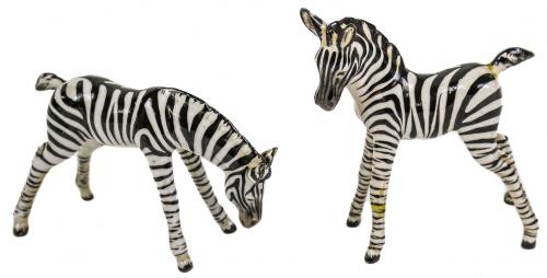 DOS FIGURAS "CEBRAS" EN PORCELANA