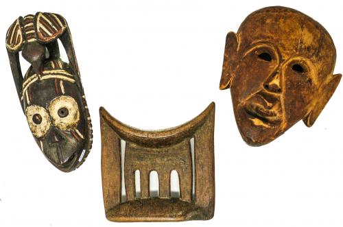 DOS MÁSCARAS Y APOYA CABEZAS