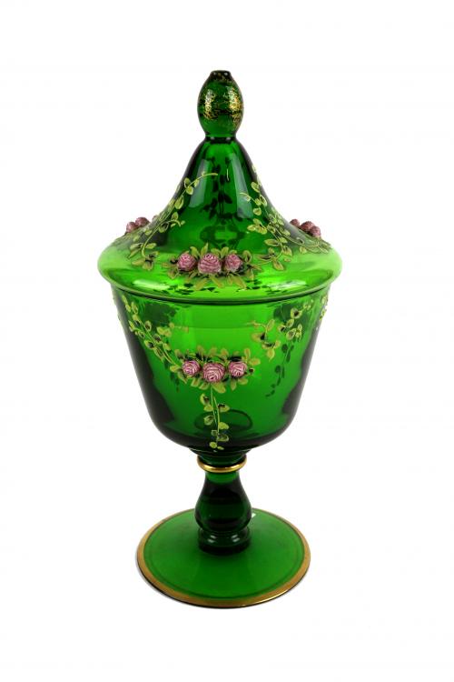 COPA EN CRISTAL DE MURANO DEL SEGUNDO TERCIO DEL S.XX
