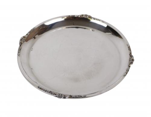 CENTRO DE MESA EN PLATA DE MEDIADOS DEL S.XX