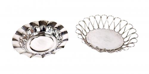 PLATO Y CENTRO PANERO EN PLATA DEL PRIMER TERCIO DEL S.XX