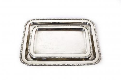 JUEGO DE DOS BANDEJAS EN PLATA