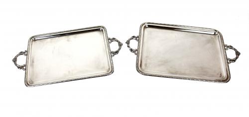 DOS BANDEJAS EN PLATA SEGUNDO TERCIO DEL S.XX