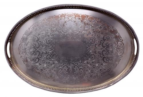 FUENTE EN METAL PLATEADO ULTIMO TERCIO S.XX