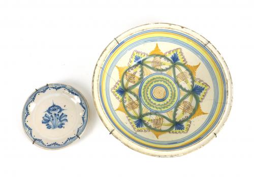 LEBRILLO Y  PLATO EN CERÁMICA DE PUENTE DEL ARZOBISPO