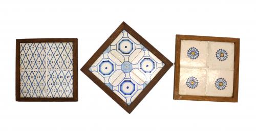 TRES PLAFONES DE 4 BALDOSAS CATALANAS