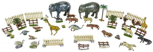 "ZOO" LOTE DE ANIMALES EN PLOMO