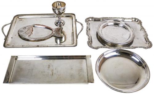 LOTE VARIADO DE METAL PLATEADO