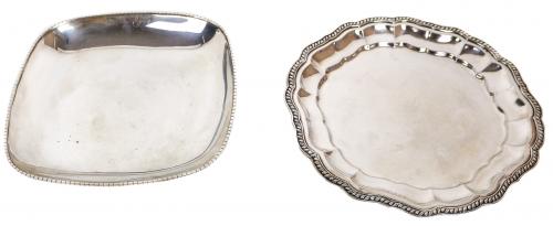 DOS BANDEJAS DE PLATA