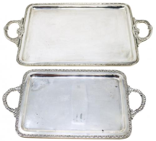 DOS BANDEJAS DE PLATA