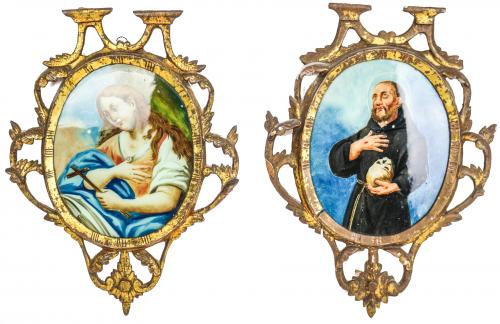PAREJA DE ANÓNIMOS DE ESCUELA CATALANA DE FINALES DEL S. XIX
