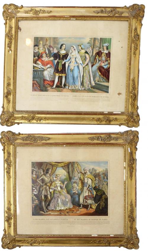 PAREJA DE LITOGRAFIAS DEL SIGLO XIX
