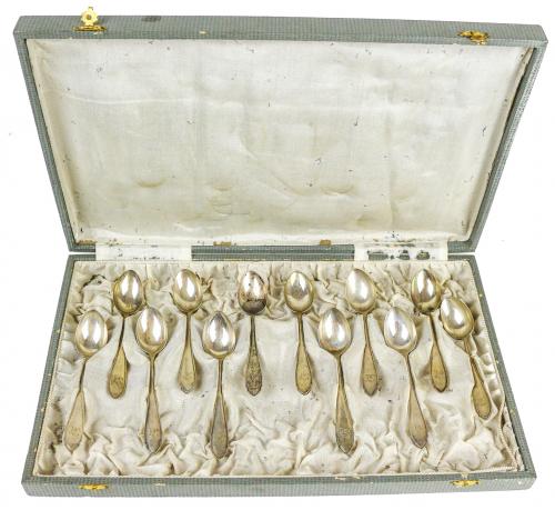 JUEGO DE CUCHARITAS DE CAFÉ EN PLATA