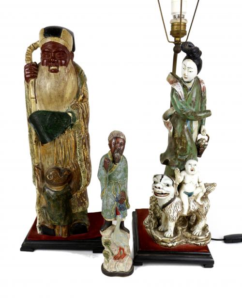 LOTE DE TRES FIGURAS DE GRES