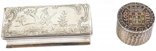 DOS CAJITAS DE COLECCION EN PLATA