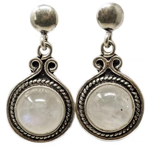 PENDIENTES CON PIEDRA LUNA