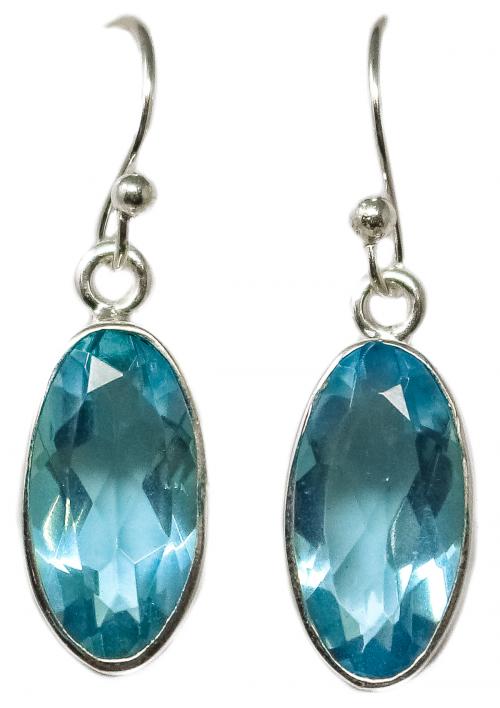 PENDIENTES CON CUARZO AZUL