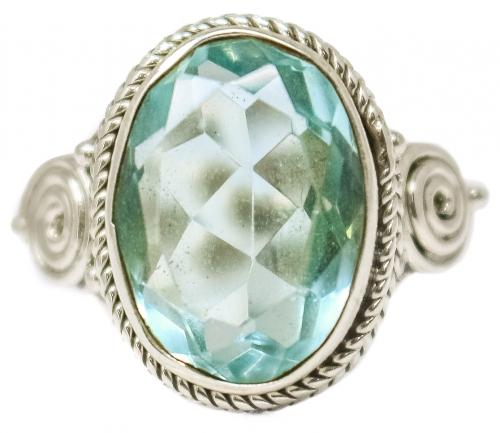 ANILLO CON CUARZO AZUL