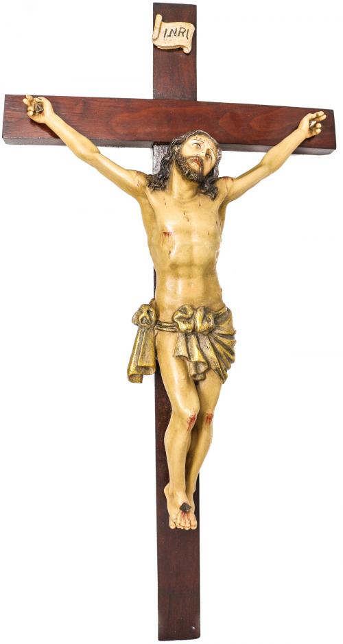 CRISTO EN LA CRUZ DE MEDIADIOS DEL S. XX