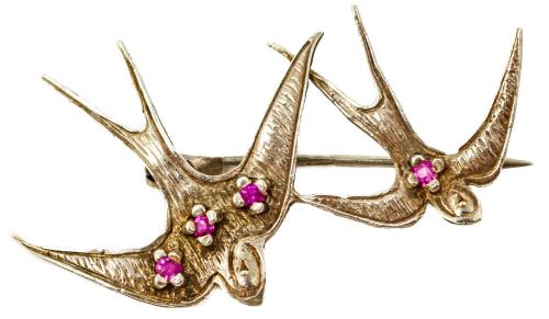 BROCHE GOLONDRINAS AÑOS 50