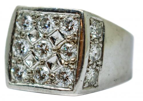 SORTIJA SELLO CON BRILLANTES