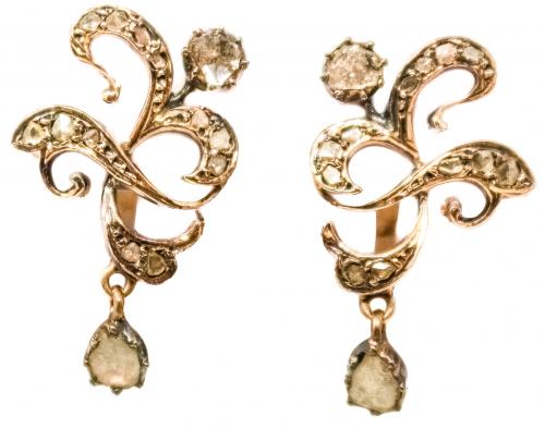 PENDIENTES DE FLES S.XIX