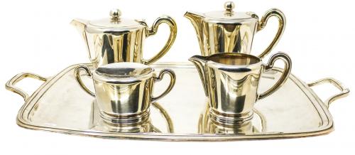 JUEGO DE CAFÉ PLATEADO