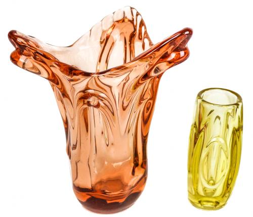 DOS JARRONES EN CRISTAL AÑOS 60