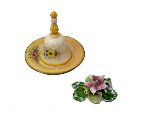 CAMPANA CON PLATO Y FLOR