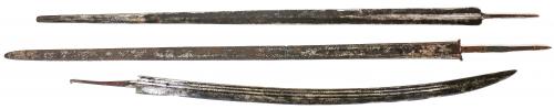 DOS HOJAS DE ESPADA Y UNA DE SABLE ANTIGUAS