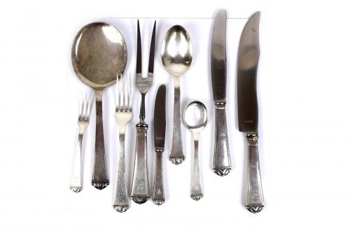 LOTE DE CUBIERTOS EN PLATA  AÑOS 30