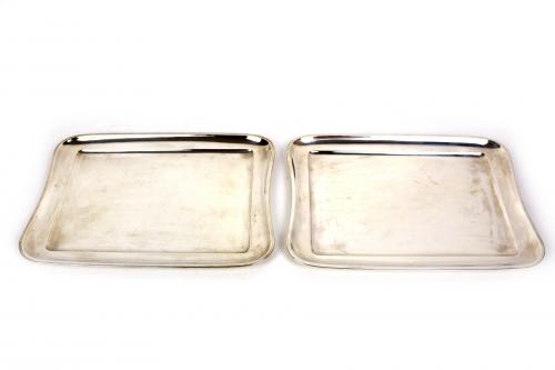 DOS BANDEJAS EN PLATA DEL ULTIMO TERCIO DEL S.XX