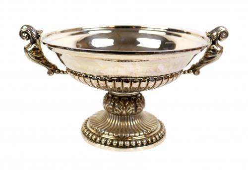 CENTRO DE MESA EN PLATA DE MEDIADOS DEL S.XX