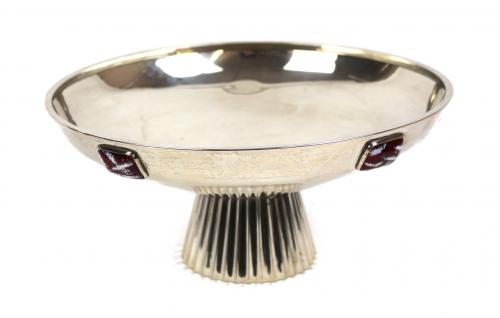 CENTRO DE MESA EN PLATA DE LOS AÑOS 70