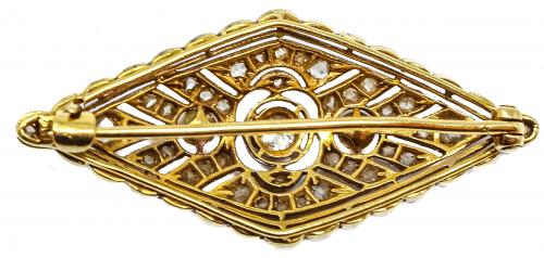 BROCHE CON DIAMANTES DE PPS. DEL S.XX