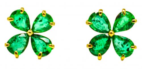 PENDIENTES CON ESMERALDAS