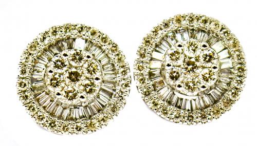 PENDIENTES ROSETONES CON DIAMANTES