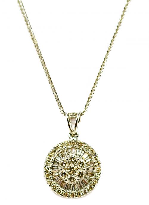 COLGANTE ROSETÓN CON DIAMANTES