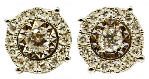 PENDIENTES ROSETÓN CON BRILLANTES